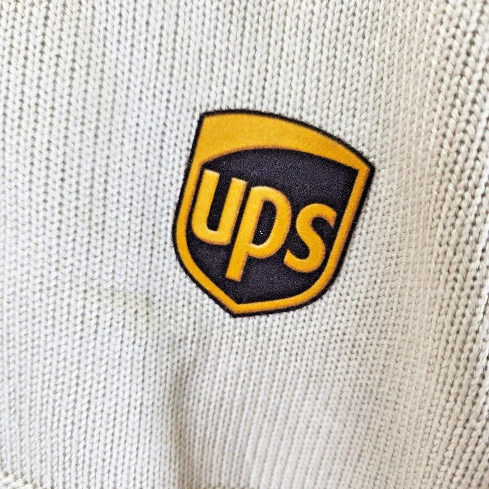 UPS SWEATER Beige With Sleeves SIZE L (Large)